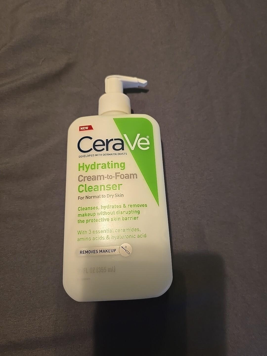 CeraVe Normal To Dry Skin Hydrating Cream-to-Foam Cleanser 12oz MO15