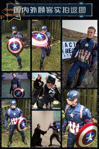 Killerbody Captain America Cosplay Props Full Face Wearable Helmet  Base Shield - Picture 18 of 24