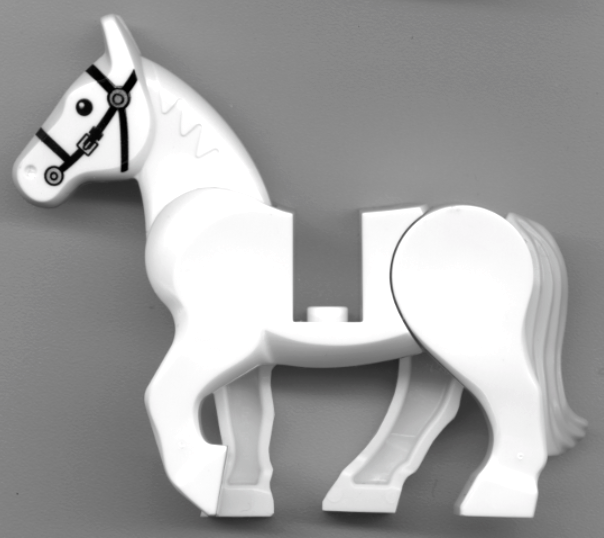 Lego White Horse 75958 Movable Legs with Single Buckle Black Lego White Horse 75958 Movable Legs with Single Buckle Black