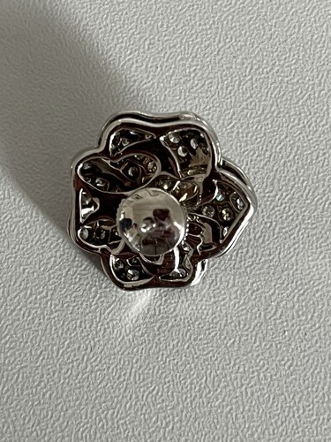 4184– Pendientes de oro gris zafiros diamantes - Imagen 3 de 5