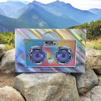 Boombox Couture Mini Bling Boombox with BT LED Lights