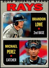 2019 Topps Heritage #9 Brandon Lowe/Michael Perez NM-MT RC Rookie Rays 