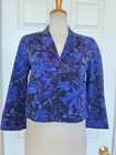 ELIE TAHARI blue floral print jacket size S — photo 1