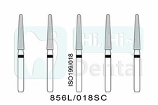 Dental Diamond Burs FG Round End Taper 856L/018SC Super Coarse High Speed 10Pcs