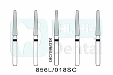Dental Diamond Burs FG Round End Taper 856L/018SC Super Coarse High Speed 10Pcs
