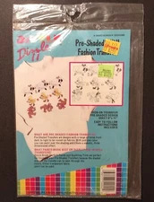 Vintage 1991 Dizzle Pre-Shaded Fashion Iron-on Transfer BORDER DESIGNS # 54042