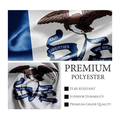 Promo Patriot's Iowa IA State Flag Single Ply Reverse Printed 200D Nylon - 第 11/66 張圖片