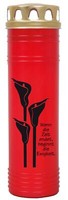 Grabkerze Rot 4-Tage Brenner 100H Grablicht Grableuchte Grablampe Grab Lyrik 1
