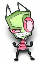 Invader Zim Character 1.5 Inch Tall Enamel Metal Pin