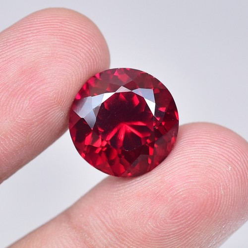 Natural Certified 19.50 Ct Blood Red Garnet Tanzania Round Cut Loose Gemstone
