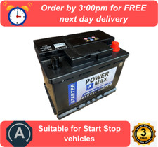 PM027AGM Powermax AGM Start Stop 12V Car Battery 3 Year Warranty
