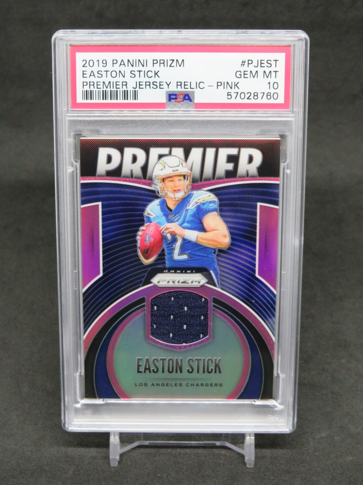Easton Stick Panini Prizm Premier Jerseys Relics #PJEST Pink