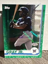 2019 Topps Pro Debut Joe Gray JR. /99 Auto Green Border Baseball Card 