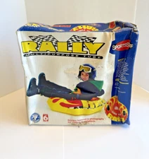 RALLY Multipurpose Snow Tube Yellow Red Flames Handles 36" SportsStuff Sledding