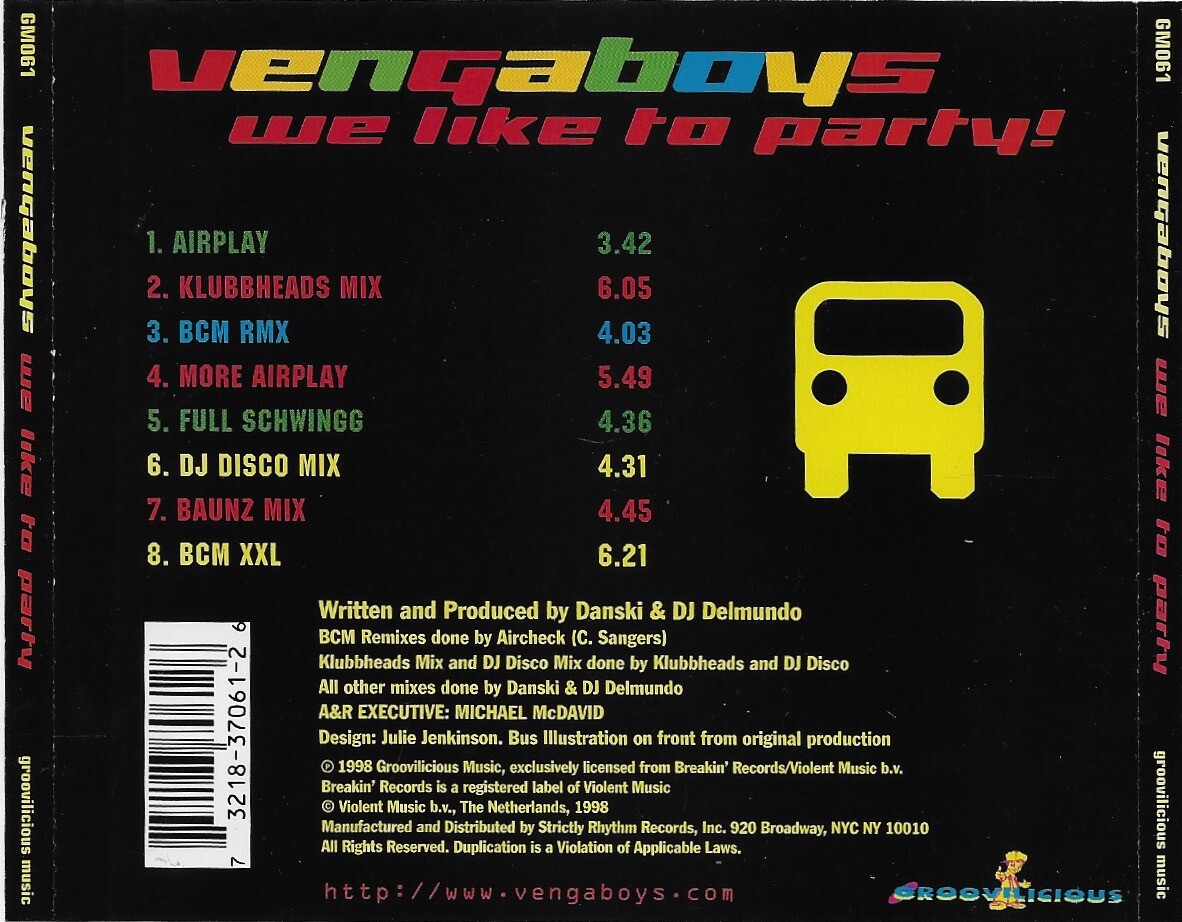 We Like to Party! [Maxi Single] by Vengaboys CD Dec-1998