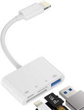 Adaptador de lector de tarjeta de memoria para computadora iPhone iPad Macbook