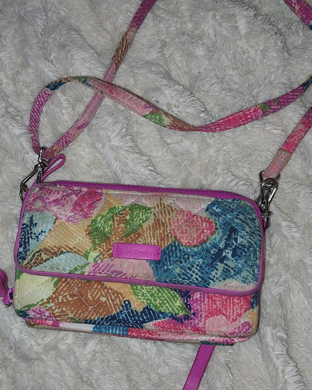Vera Bradley RFID Grab & Go Wristlet Zip Wallet Clutch Purse in