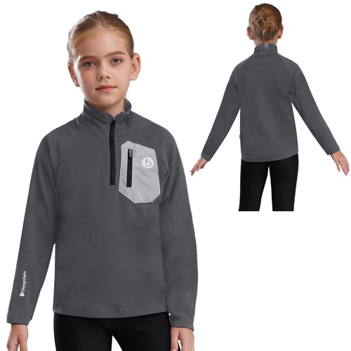 Unisex Kids Outerwear Long Sleeve Coat Stand Collar Sweatshirt Thermal Jacket - Picture 20 of 30