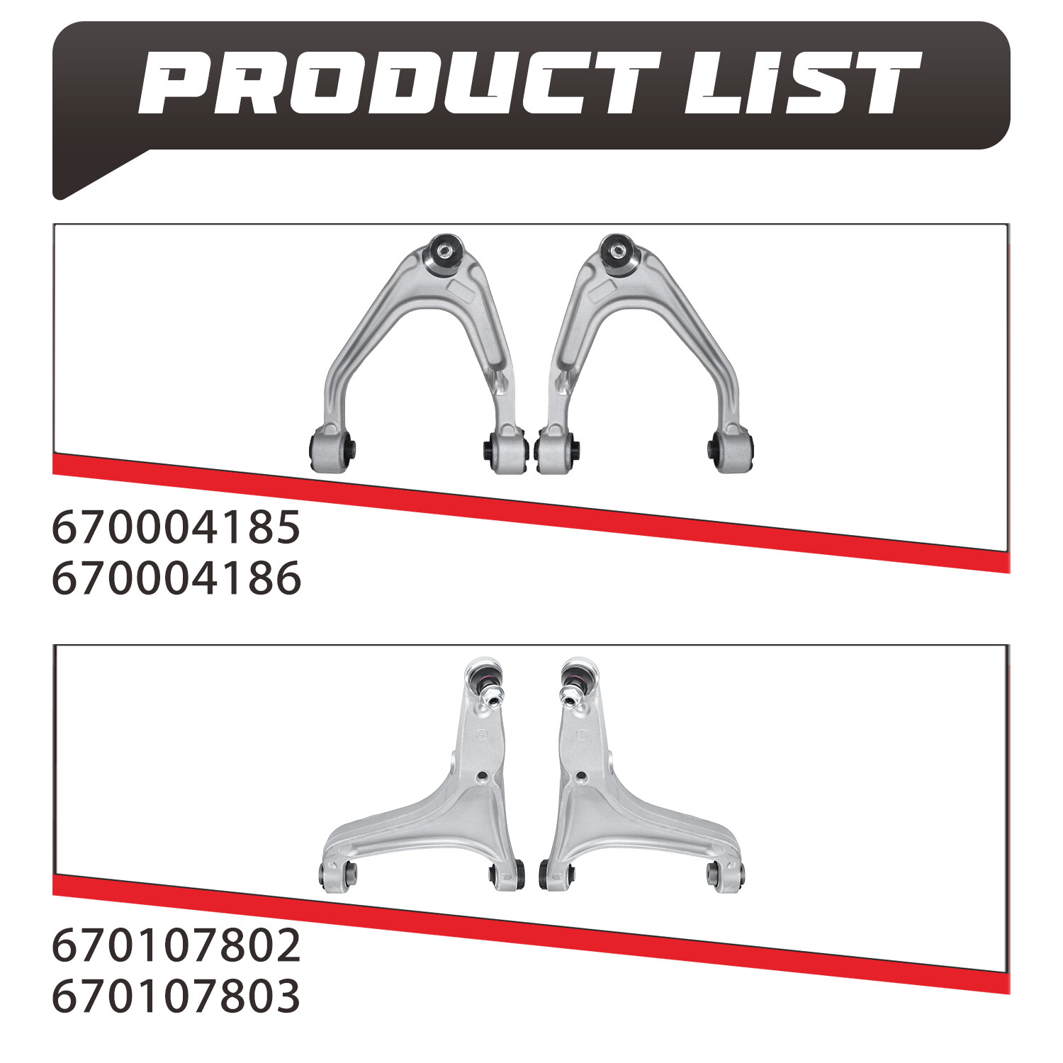 Front Upper Lower Control Arms For 2014 2015-2022 Maserati Ghibli Quattroporte