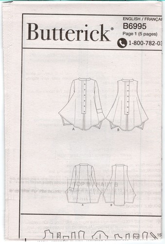 "Misses' Tops" ©2024 Butterick kAtheRine Tilton Pattern B6995 8-10-12-14-16 NEW! - Picture 3 of 5