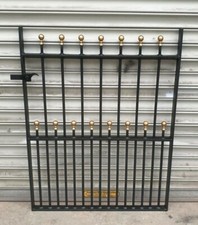 Wrought Iron Pedestrian Garden Gate Metal Entrance Bespoke UK Made Steel Estate