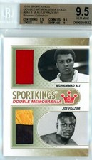 2010 SPORTKINGS ALI, FRAZIER #DML1 - DOUBLE MEMORABILIA GOLD - BGS GEM MINT 9.5