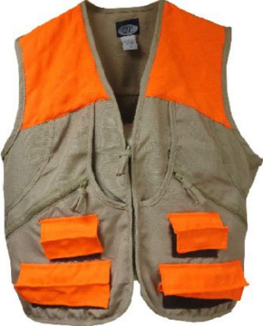 Sports Upland Game Vest Tan/orange 