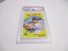 Ben Zobrist TB Rays MLB Autographed 2008 Topps Heritage Card #577 PSA Slab