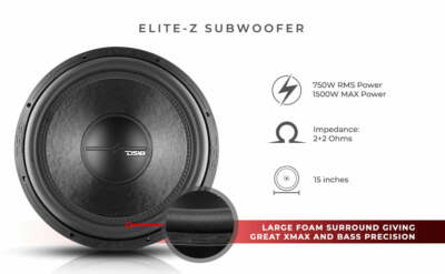 DS18 ZR15.2D Subwoofer 15" 1500W MAX 2+2 Ohm - Boite Ouverte Jamais Utilisé