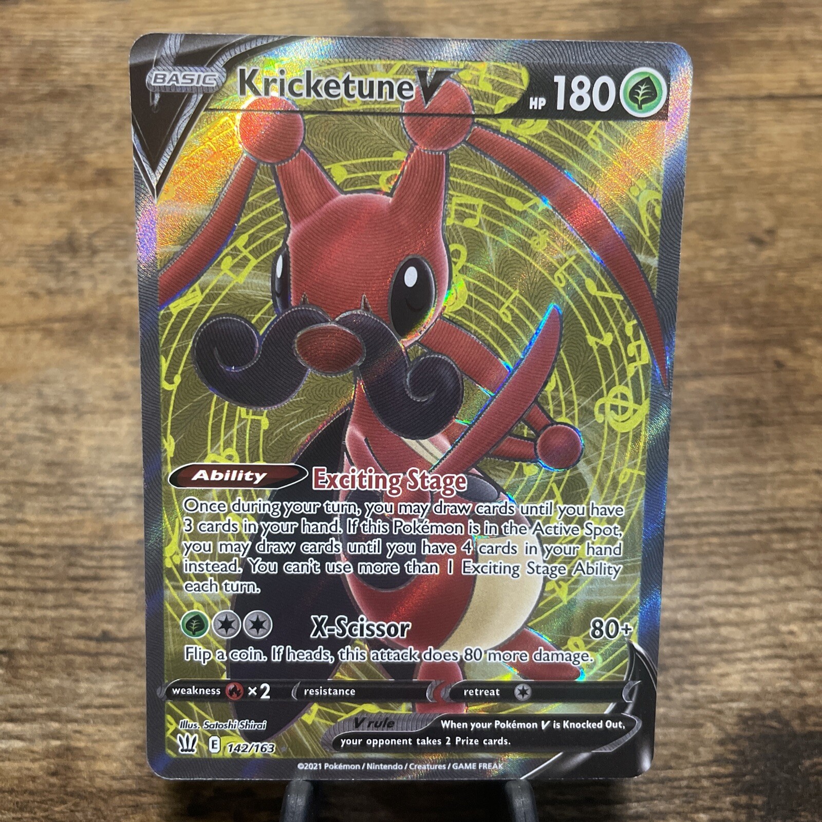 Pokémon TCG Kricketune V Sword & Shield - Battle Styles 142/163 Holo Full Art