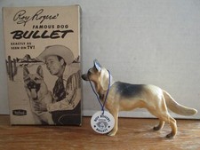 VINTAGE 1950's HARTLAND "BULLET" GERMAN SHEPHERD ORIGINAL BOX AND HANG TAG RARE 