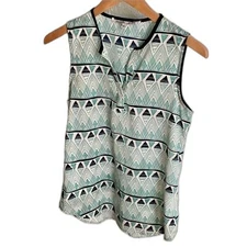 Collective Concepts Abstract pattern print sleeveless blouse Size XS