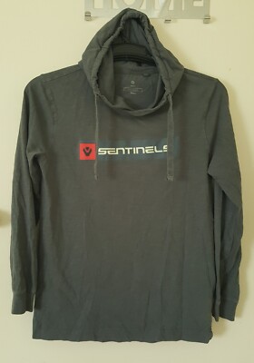 Men's Gaming Hoodie Sentenils Valorant Long Sleeve Grey Size Small.