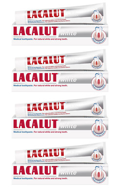 4 LACALUT WHITE Daily Whitening Toothpaste Protects from Caries 75ml