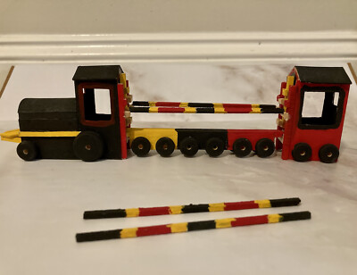 HANDMADE Red & Yellow  Train  Model Horse Jump Set, 1:20 Scale, For Model Horses