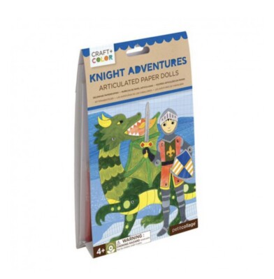 Gelenkpapierpuppen Petit Collage Knight Adventures Paper Dolls Selegiochi