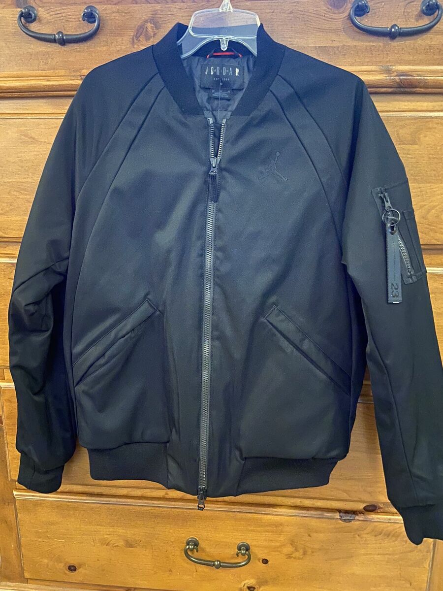 Nike Air Jordan Sportswear Black Wings Bomber Jacket Size Nike Air Jordan Sportswear Black Wings Bomber Jacket Size