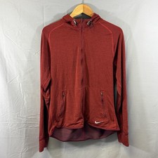 Nike Running Jacket Women s Large Dri-FIT Full Zip Hooded Lightweight 598241-608