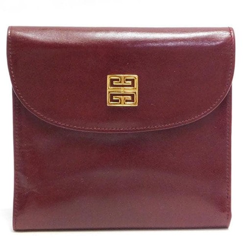 Givenchy Wallet Leather Trifold Bordeaux