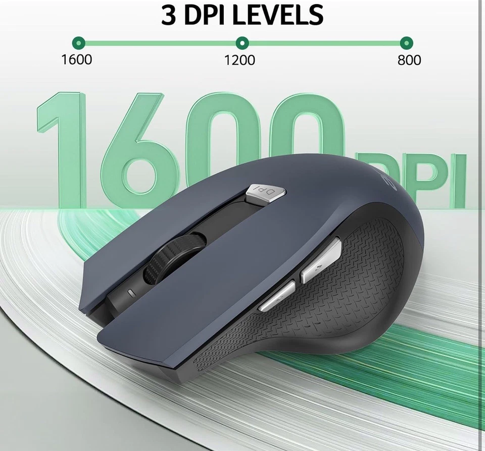 Acer Wireless Mouse for Laptop, 2.4GHz Computer Mouse 3 Adjustable DPI - Image 3 of 4