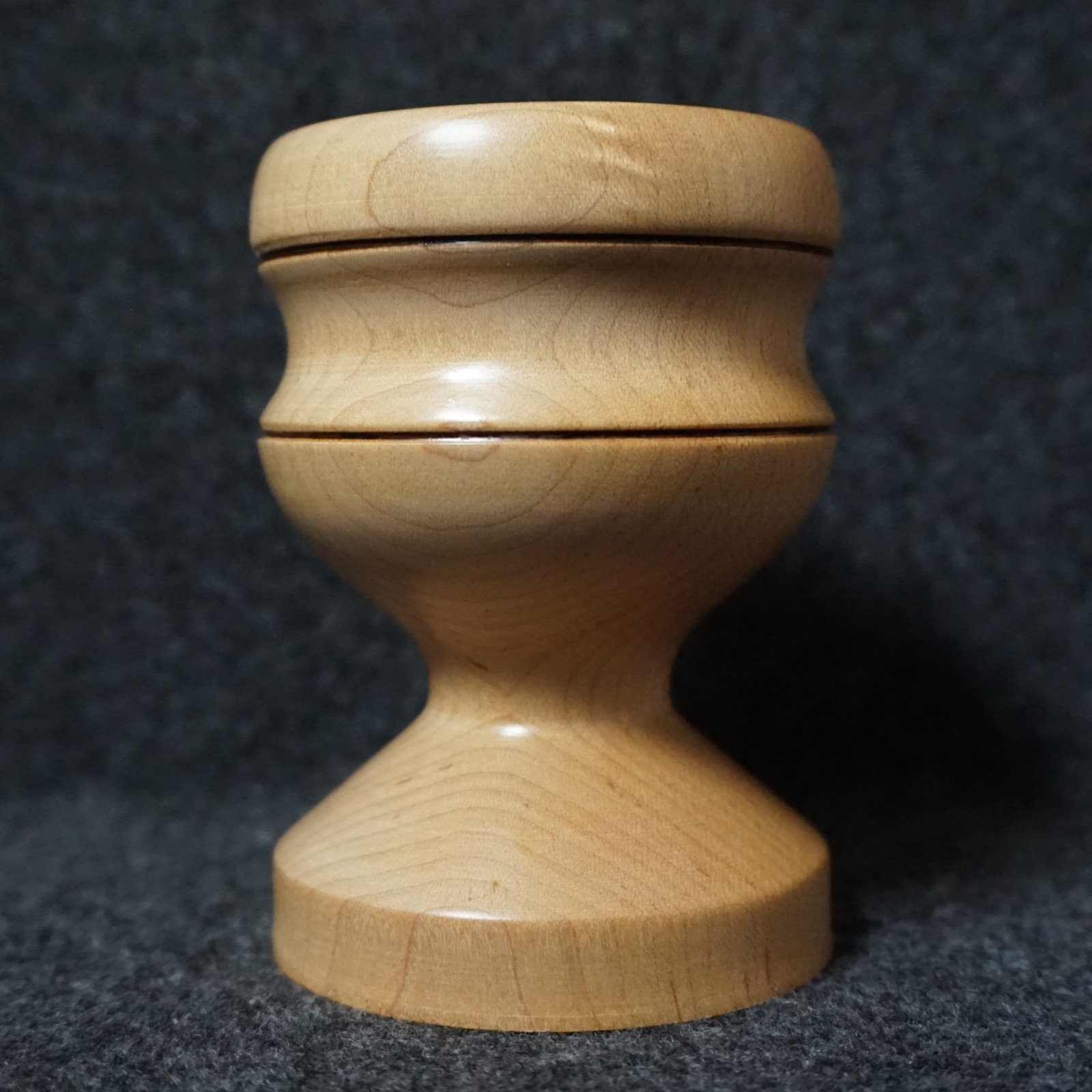 Handmade Turned Wood Decorative Small Pedestal Footed Cup Trinket Holder Maple
