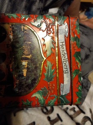 Vintage Lambertz Musical Tin Music Box ''Rudolph the Red Nose Reindeer'' Germany
