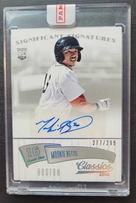 Mookie Betts 2014 Panini Classics Significant Signatures RC Silver AUTO 277/299