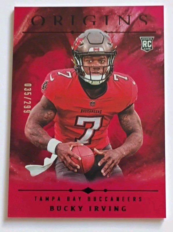2024 Panini Origins - Rookies Bucky Irving #107 Holo Red /299 (RC)