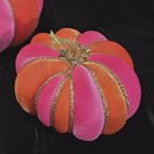 Glam Pumpkin, Velvet Hot Pink, Velvet Orange, Gold Cording w Gold Glittered Stem