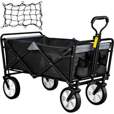 Uimoso Folding Beach Trolley Collapsible Wagon Cart Camping Trolley 176 LBS Load