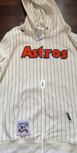MLB HOUSTON ASTROS PINSTRIPE RETRO CLASSIC MEN'S RIB FLEECE PULLOVER HOODIE - Bild 14 von 16