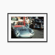 Poster James Dean, stampe fotografiche, Porsche 550 Spyder, poster auto d'epoca