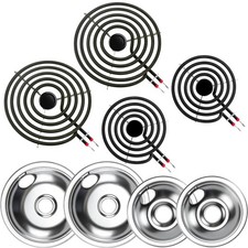 2 316048413 8" 2 316048414 6" Electric Stove Burner Drip Pans MP22YA Electr...