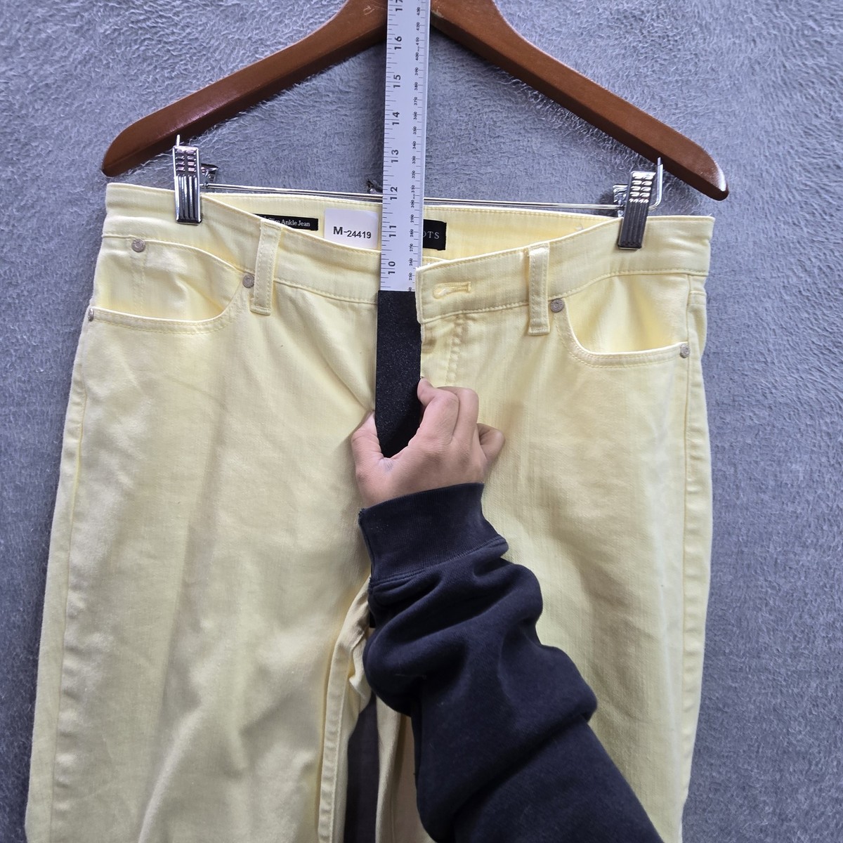 Talbots Women Jeans 10 Yellow Denim Ankle Slim Jean 27